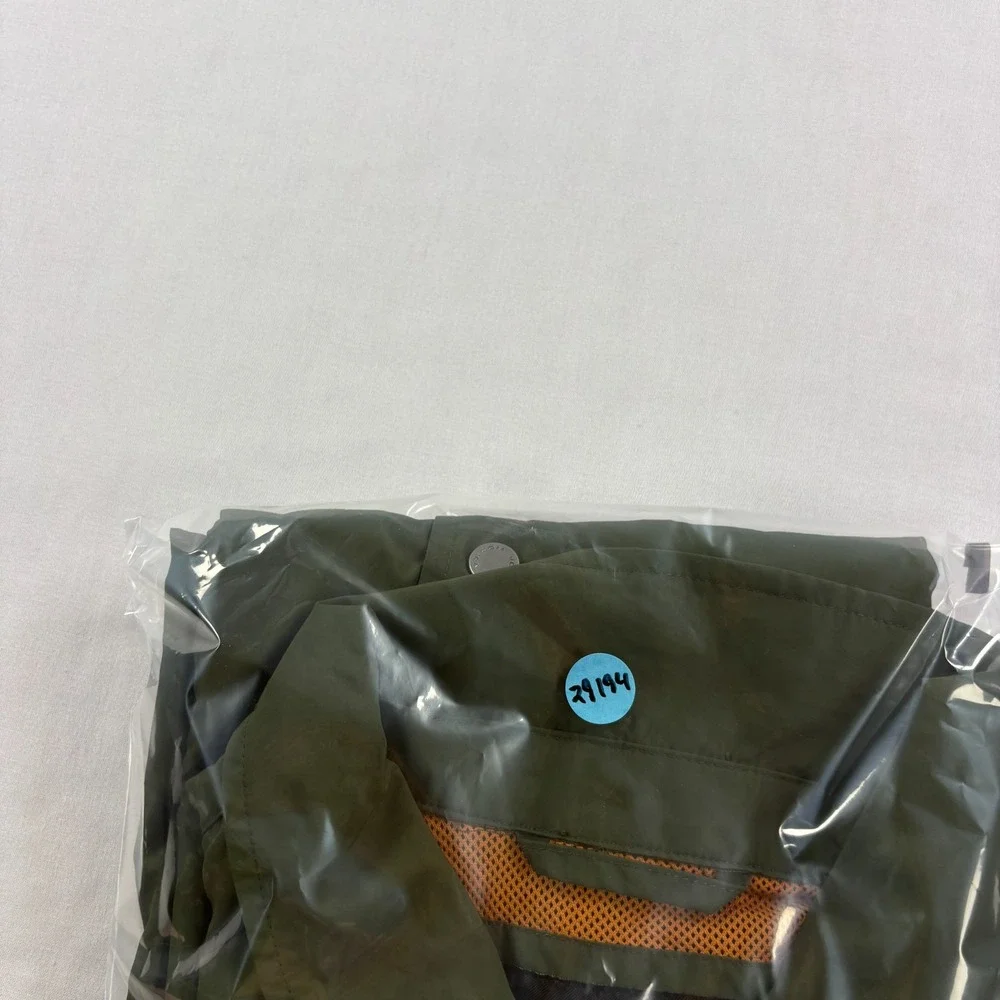 Volcom Bomber Jacket Mens 2XL Green Snap Up Skater Long Sleeve Casual Coat
